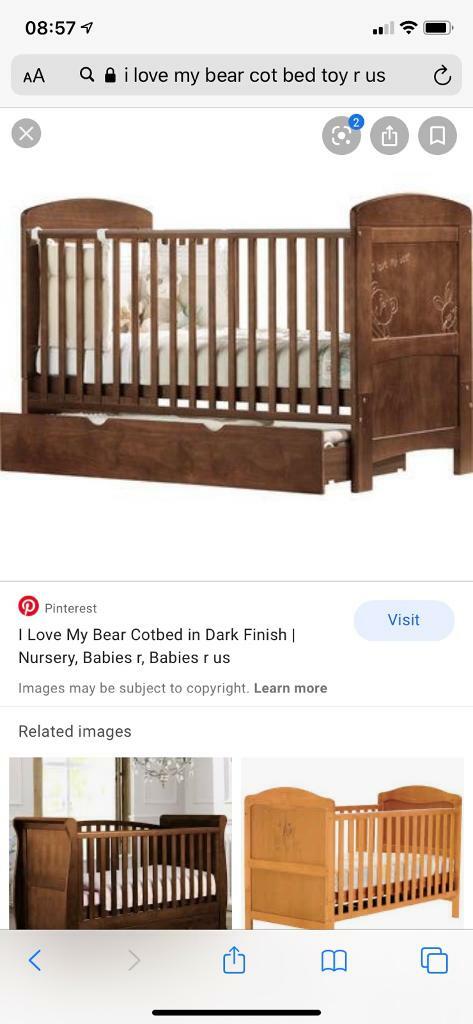 babies r us i love my bear cot bed